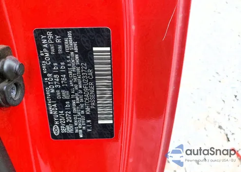 2015 Hyundai Veloster Base z USA, uszkodzony, nr VIN KMHTC6AD9FU233722